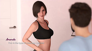 Stepsister tight pussy fucked in massage center with boyfriend
