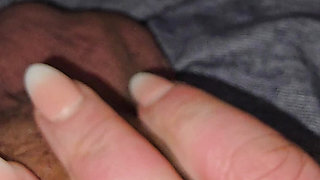 Step mom hand slip under blanket handjob step son dick