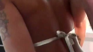 Inked horny babes are squirting and getting fucked by a monster cock
