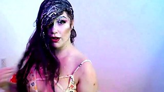 Amateur striptease and Solo masturbation
