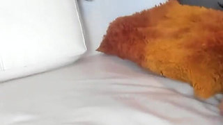 Pussy Popped by Huge Dildo