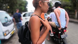 Trip to Bali with his big ass Thai GF