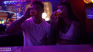 Slim Cute Tattooed Alt-babe Gets Fucked Hard Like a Slut In the Night-club Toilet