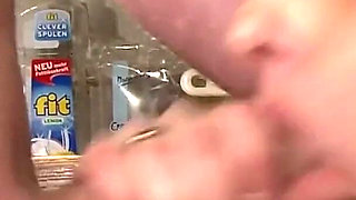 Milf fucking pussy licking in the kitchen