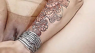 Muslim Wife Cools Her Fire with a Dildo
