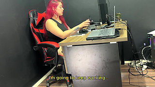 Camila Vegas in the Office with My Giant BBC - I Almost Got Caught