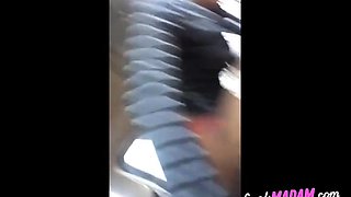 Ebony Public Flashing in Car