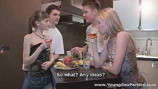 Authentic Russian girls have sex fin with their student fellows