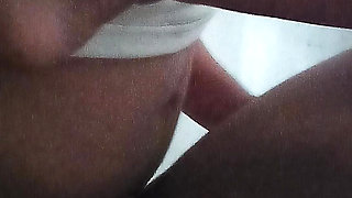 My husband catches me with my legs spread on the bed
