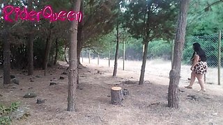 Sexy Stepmom Show Her Leodress Outdoors