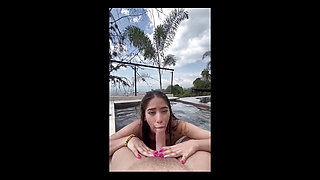 Blonde Bitch Suck My Dick in the Jacuzzi