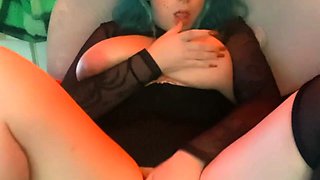 Big boobs milf masturbates with her dildo