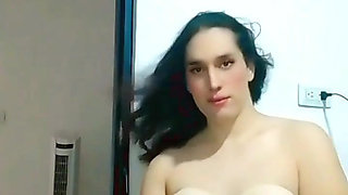 Colombian Trans Masturbates
