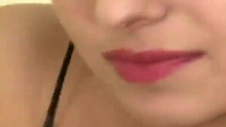 Brunette model fucks herself with horny fingers and toys
