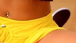 Hot Latina Cameltoe and Rubbing Her Pussy Over My Clothed Cock