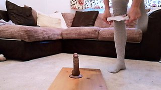 Stacked brunette goes solo toys and masturbation