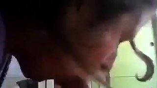 Turkish housegirl sucking dick