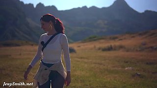 Hiking in a canyon