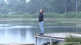 Boy ejaculates all over a playful beauty full vid