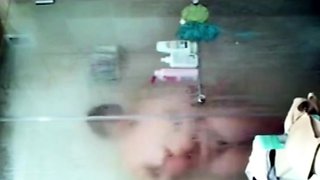 Spying on Sensual stepmom in shower