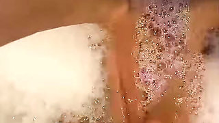 Melove Blue nail Polish Toes Taking a Bath