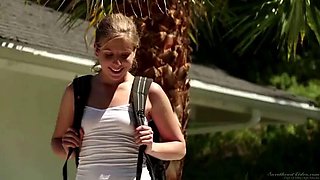 Swimming in Lesbo Blonde Neighbors Pool Like Mermaid: Big Tits, Teen  Lesbian Porn