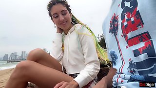I See You Jerking off to Me and I Want to Help You Cum! - Cock Flashing on Public Beach