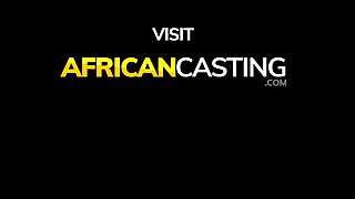 African Casting - Big Tits Ebony Model Fucks Gonzo Big White Cock Producer