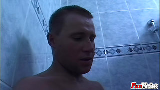 Cutie babe takes dick in shower