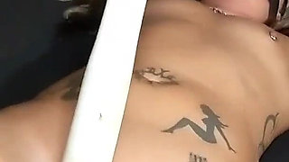 Blindfolded Blonde Edged by Hanging Hitachi