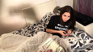 Nasty brunette pornstar with big boobs