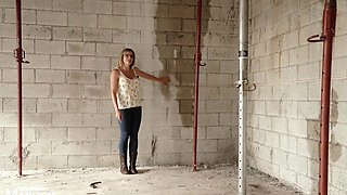Video of seductive blonde Cory Chase showing a house being built