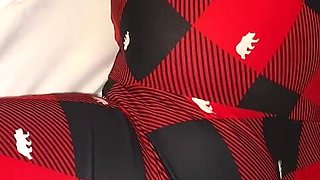 Melove Sexy Butt in Tight Red & Black Pants