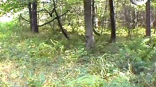 Hot German Blonde Getting Filled While Masturbating in the Woods