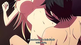 Dominatrixes and sperm showers in a hentai anime movie