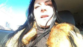 Cheating Wife Goes Fur-coat Shopping with Her Husband's Friend. She Will Suck His Cock Out-door 221