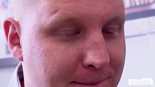 Amoral MILF Fucks Two Guys At The Office