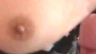 Compilation of Cumshots on Hairy Pussy, Ass and Tits of My Mature Latina Wife