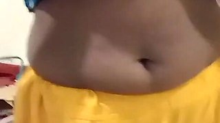 Exotic Cuckold Wife Teases Lover in Pink Bra Saree Navel Show in Hotel Bliss by Hotwifeplayx!