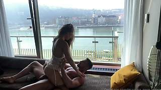 Small titted brunette teen fingering on the bed