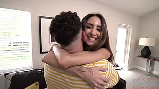 Skinny bitch loves when a pumped-up man destroys her pussy