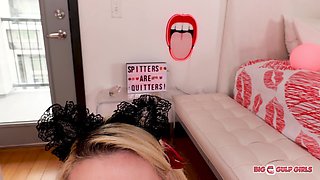 Lola Fae Cute Small Tits Tattoed Blonde POV Facial Blowjob