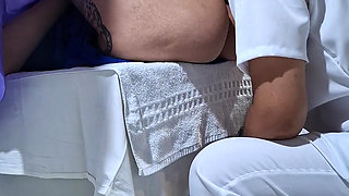 The Gynecological Exam Ends with the Patient's Orgasm and the Doctor's Cumshot.