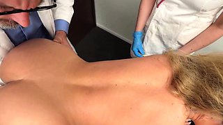 Doctor creampie his huge tits patient