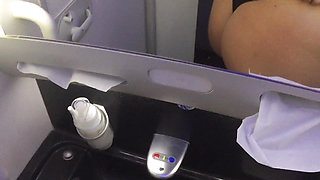 Going through my videos I found this one from a toilet on a plane. Who's joining me for some mile pussy play