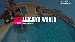 Talia Mint Fucks in Pool