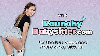 Horny petite babysitter cockriding DILF