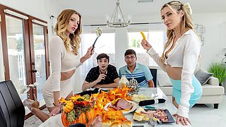 Aiden Ashley Barbie Feels Family Thanksgiving Lunch ends with Foursome Orgy Group sex - Malisa Moir