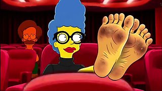 Hot Milf Mrs. Simpson Teases with Dirty Feet - Foot Fetish JOI & Cartoon Parody