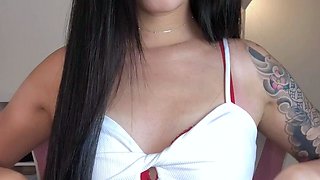 Sexy teen ebony solo toy masturbation